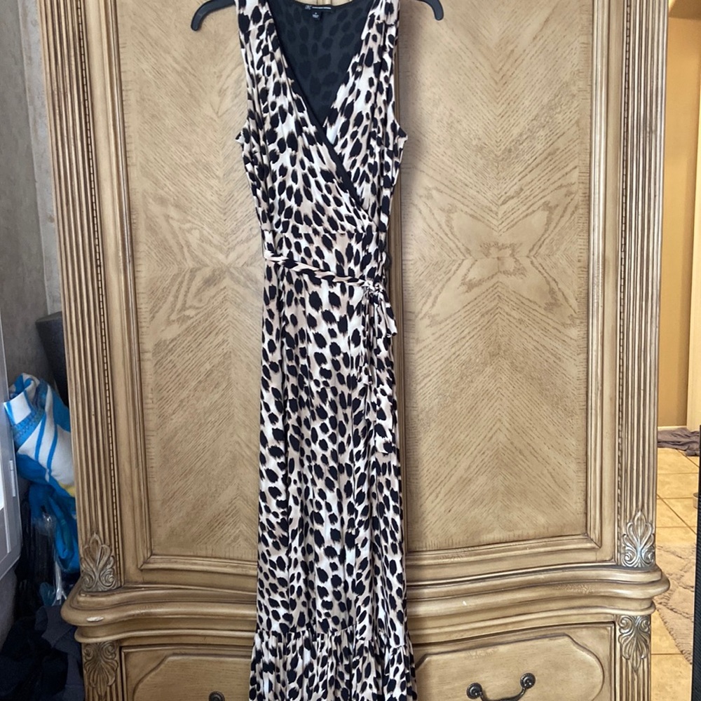 INC leopard Maxi Dress